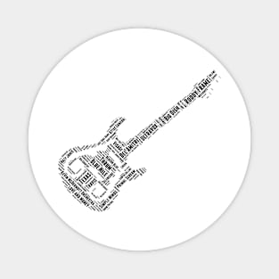 Musicians of Scotland Guitar Word Art Magnet